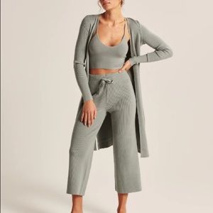 Lounge Duster Cardigan And Cropped Cami 
